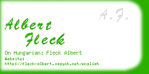 albert fleck business card